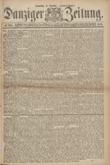 Danziger Zeitung. 1872, № 7661 (19 Dezember) - (Abend=Ausgabe.) + dod.