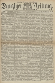 Danziger Zeitung. 1874, № 8384 (26 Februar) - (Abend-Ausgabe.) + dod.