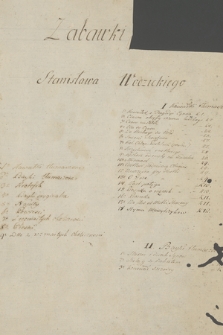 „Zabawki Stanisława Wodzickiego. (Wypisków tom VII-my)” z lat 1780–1797