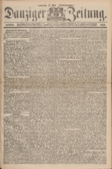 Danziger Zeitung. 1875, № 9138 (27 Mai) - (Abend-Ausgabe.)
