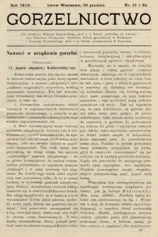 Gorzelnictwo. 1910, nr 21-22