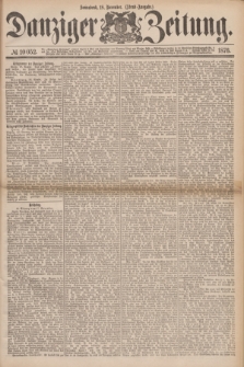 Danziger Zeitung. 1876, № 10052 (18 November) - (Abend=Ausgabe.) + dod.
