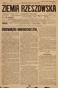 Ziemia Rzeszowska : czasopismo narodowe. 1928, nr 1