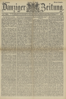 Danziger Zeitung. Jg.32, № 17854 (27 August 1889) - Morgen-Ausgabe.
