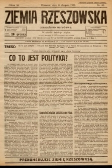 Ziemia Rzeszowska : czasopismo narodowe. 1929, nr 33