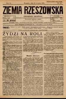 Ziemia Rzeszowska : czasopismo narodowe. 1929, nr 34