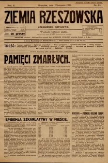 Ziemia Rzeszowska : czasopismo narodowe. 1929, nr 44