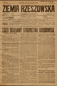 Ziemia Rzeszowska : czasopismo narodowe. 1929, nr 47