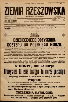 Ziemia Rzeszowska : czasopismo narodowe. 1930, nr 8