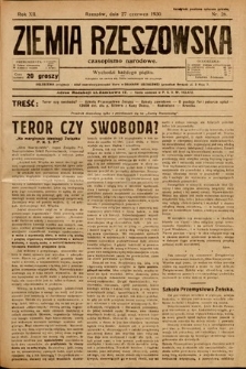 Ziemia Rzeszowska : czasopismo narodowe. 1930, nr 26