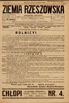 Ziemia Rzeszowska : czasopismo narodowe. 1930, nr 47