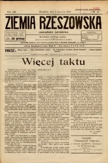 Ziemia Rzeszowska : czasopismo narodowe. 1931, nr 23