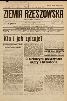 Ziemia Rzeszowska : czasopismo narodowe. 1931, nr 49