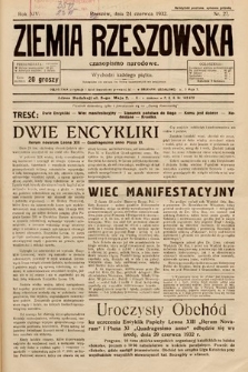 Ziemia Rzeszowska : czasopismo narodowe. 1932, nr 27