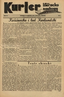 Kurjer Literacko-Naukowy. 1935, nr 1