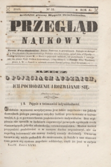 Przegląd Naukowy. R.4, nr 31 ([1 listopada 1845])