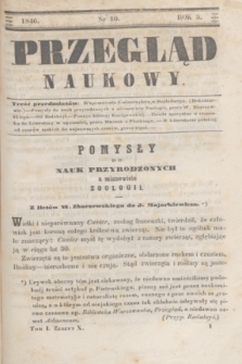 Przegląd Naukowy. R.5, nr 10 ([1 kwietnia 1846])