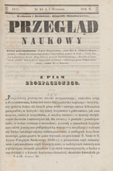 Przegląd Naukowy. R.6, nr 25 (1 września 1847)