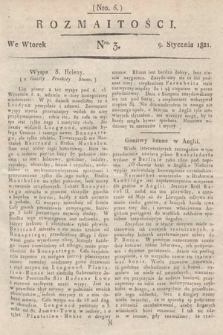 Rozmaitości : oddział literacki Gazety Lwowskiej. 1821, nr 3