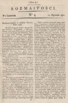 Rozmaitości : oddział literacki Gazety Lwowskiej. 1821, nr 4