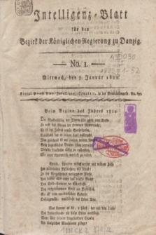 Intelligenz-Blatt für den Bezirk der Königlichen Regierung zu Danzig. 1822, No. 1 (2 Januar) + dod.