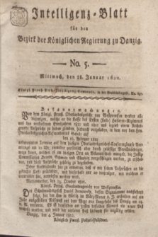 Intelligenz-Blatt für den Bezirk der Königlichen Regierung zu Danzig. 1822, No. 5 (16 Januar) + dod.