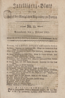 Intelligenz-Blatt für den Bezirk der Königlichen Regierung zu Danzig. 1822, No. 12 (9 Februar) + dod.