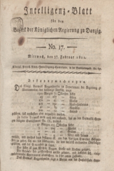Intelligenz-Blatt für den Bezirk der Königlichen Regierung zu Danzig. 1822, No. 17 (27 Februar) + dod.