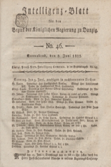 Intelligenz-Blatt für den Bezirk der Königlichen Regierung zu Danzig. 1822, No. 46 (8 Juni) + dod.