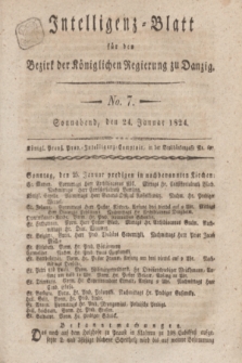 Intelligenz-Blatt für den Bezirk der Königlichen Regierung zu Danzig. 1824, No. 7 (24 Januar) + dod.