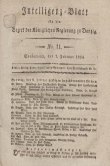 Intelligenz-Blatt für den Bezirk der Königlichen Regierung zu Danzig. 1824, No. 11 (7 Februar) + dod.