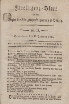 Intelligenz-Blatt für den Bezirk der Königlichen Regierung zu Danzig. 1824, No. 17 (28 Februar) + dod.