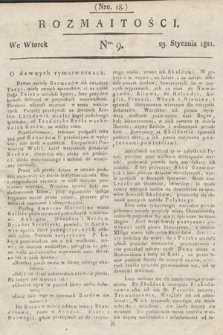 Rozmaitości : oddział literacki Gazety Lwowskiej. 1821, nr 9