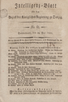Intelligenz-Blatt für den Bezirk der Königlichen Regierung zu Danzig. 1824, No. 41 (22 Mai) + dod.