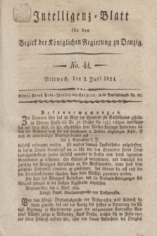 Intelligenz-Blatt für den Bezirk der Königlichen Regierung zu Danzig. 1824, No. 44 (2 Juni) + dod.