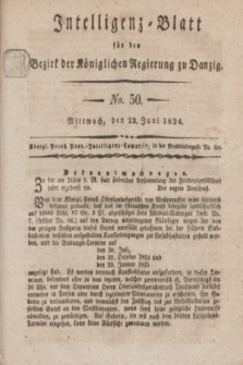 Intelligenz-Blatt für den Bezirk der Königlichen Regierung zu Danzig. 1824, No. 50 (23 Juni) + dod.