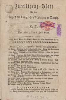 Intelligenz-Blatt für den Bezirk der Königlichen Regierung zu Danzig. 1824, No. 53 (3 Juli) + dod.