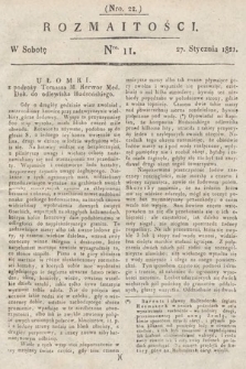 Rozmaitości : oddział literacki Gazety Lwowskiej. 1821, nr 11