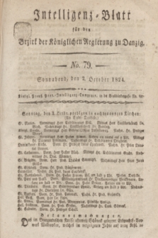 Intelligenz-Blatt für den Bezirk der Königlichen Regierung zu Danzig. 1824, No. 79 (2 October) + dod.