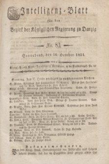 Intelligenz-Blatt für den Bezirk der Königlichen Regierung zu Danzig. 1824, No. 83 (16 October) + dod.