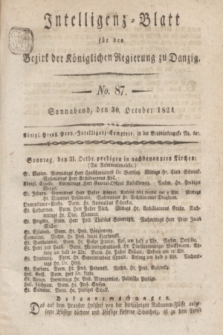 Intelligenz-Blatt für den Bezirk der Königlichen Regierung zu Danzig. 1824, No. 87 (30 October) + dod.