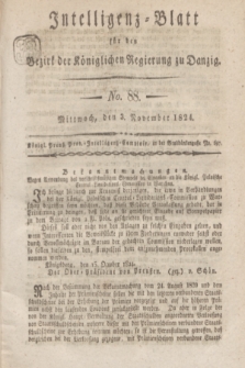 Intelligenz-Blatt für den Bezirk der Königlichen Regierung zu Danzig. 1824, No. 88 (3 November) + dod.