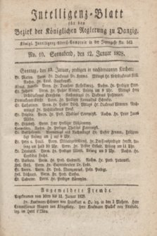 Intelligenz-Blatt für den Bezirk der Königlichen Regierung zu Danzig. 1828, No. 10 (12 Januar) + dod.