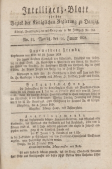 Intelligenz-Blatt für den Bezirk der Königlichen Regierung zu Danzig. 1828, No. 11 (14 Januar)