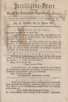 Intelligenz-Blatt für den Bezirk der Königlichen Regierung zu Danzig. 1828, No. 12 (15 Januar) + dod.