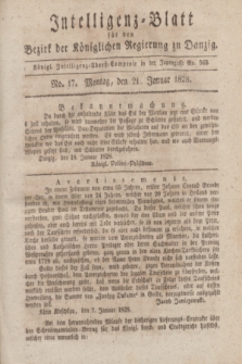 Intelligenz-Blatt für den Bezirk der Königlichen Regierung zu Danzig. 1828, No. 17 (21 Januar)