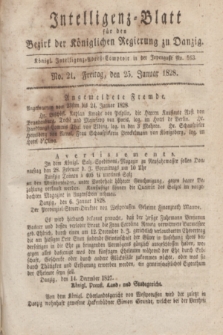 Intelligenz-Blatt für den Bezirk der Königlichen Regierung zu Danzig. 1828, No. 21 (25 Januar)