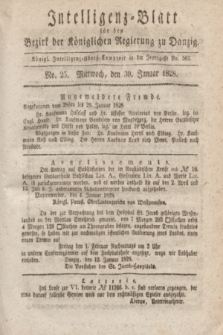 Intelligenz-Blatt für den Bezirk der Königlichen Regierung zu Danzig. 1828, No. 25 (30 Januar)