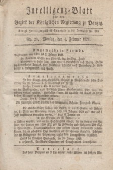 Intelligenz-Blatt für den Bezirk der Königlichen Regierung zu Danzig. 1828, No. 29 (4 Februar) + dod.
