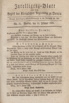 Intelligenz-Blatt für den Bezirk der Königlichen Regierung zu Danzig. 1828, No. 35 (11 Februar)